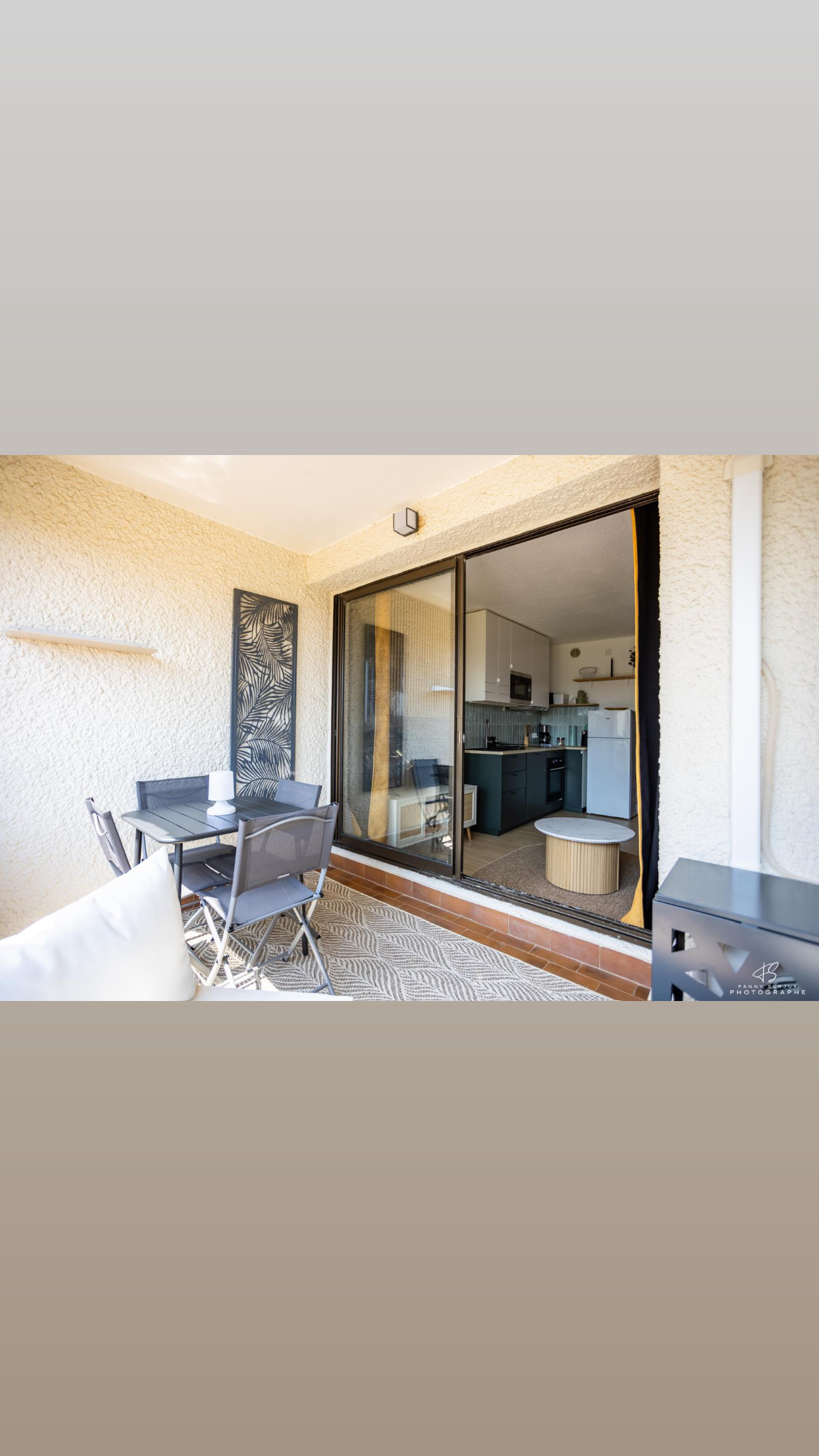 Terrasse du Duplex T2 vue depuis l'extérieur