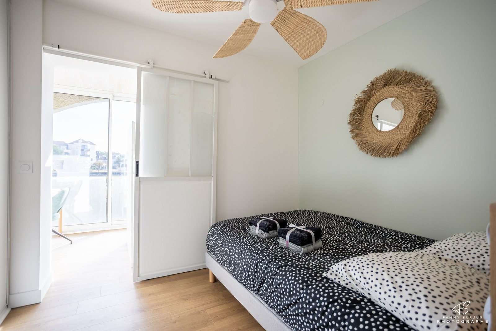 Chambre à l'étage avec lit 140 du Triplex T4